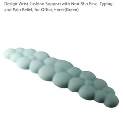 Cloud Keyboard Wrist Rest, Gradient Color Ergonomic Design Wrist Cushion Support with Non-Slip Base, Typing and Pain Relief, for Office,Home(Green)