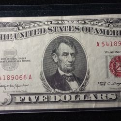 1963 Red Note $5 