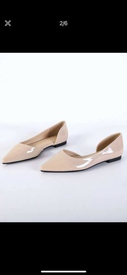 Nude Glossy Flats