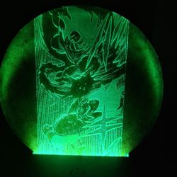 Dragonball Z Goku Punching Vegeta Acrylic Light