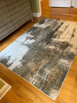 Green gray area rug