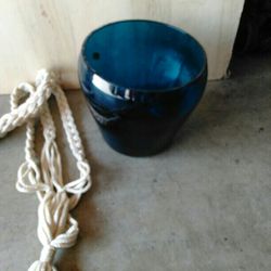 40 inch Cotton rope  flower hanger with pot