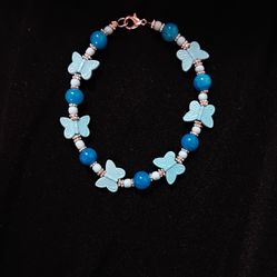 Blue butterfly bracelet