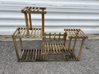 Wooden Multi Tier Garden Plant Planter Rack Storage Shelf! Sturdy. 