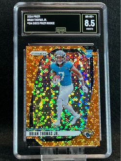 2024 Prizm 💥 Brian Thomas Jr 💥 Disco Prizm Rookie GMA 8.5 NM-MT+ 💎 - Jacksonville Jaguars