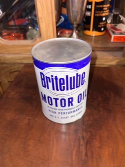 Britelube Motor Oil Vintage 1 Quart Can