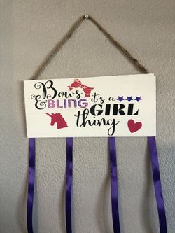 Bows and bling it’s a girl thing bow holder
