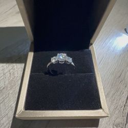 Diamond Moissanite Triple Spiral Engagement Ring