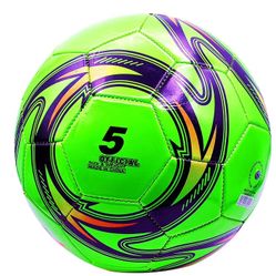 Brand New Size 5 Soccer Ball – Neon Green & Purple