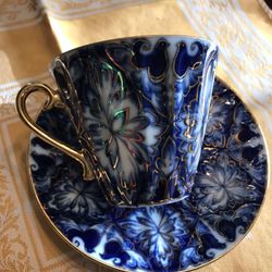 Lomonosov Imperial Porcelain Teacup and Saucer