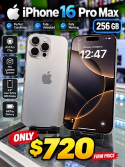 🔥 iPhone 16 Pro Max – 256GB – ONLY $720! 🔥