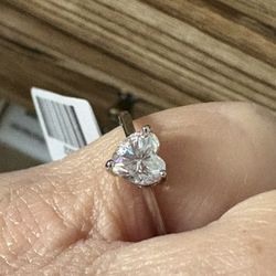 Heart Moissanite Ring 
