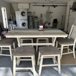 Ashley Dining Table & Chairs-seats up to 10
