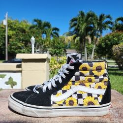 Vans Customs Sunflowers  Sk8-Hi  Lace Up High top Size 7 Men/ 8.5Women