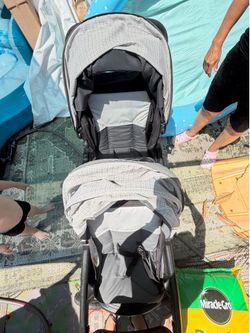 Gray Baby Stroller with Canopy
