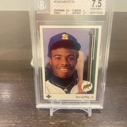 1989 Upper Deck #1 Ken Griffey jr RC Rookie BGS 7.5  Near mint + Beckett Seattle Mariners