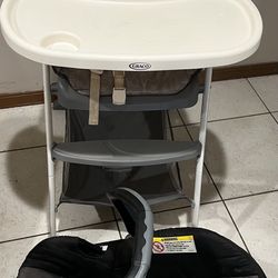 Graco High Chair & Car seat  Carrier Combo 
