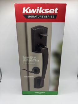 KWIKSET SIGNATURE SERIES Prescott Venetian Bronze Exterior Entry Door Handleset