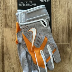 Nike Trout Elite Batting Gloves Tennessee Volunteers Team Issued XXL NCAA