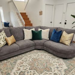 High-End Memory Foam Sectional Like New!