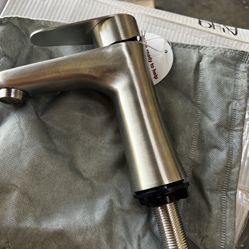 Bathroom Faucet Single Handle 1 Hole Brushed Nickle A48 $20