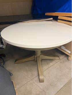 Pottery Barn Dining Table with White Marble Top