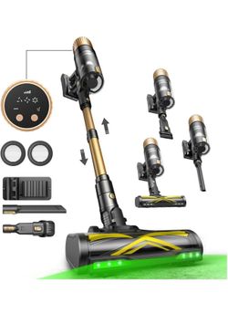 Ultenic Cordless Vacuum Cleaner, 600W 60KPA 65Mins Vacuum Cleaners for Home, Stick Vacuum Cordless with Touch Screen, Self-Standing, 180 Lay-Flat, Ant