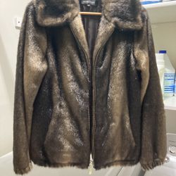 Faux Fur Jacket NEW Ellen Tracy XS