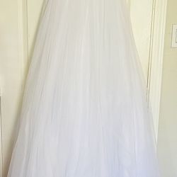 David’s Bridal White Wedding Dress Size 0