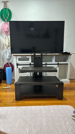 Dark Wood 3-Tier TV Stand