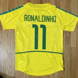 NWT Brazil 2002 Home Jersey Ronaldinho #11 Small