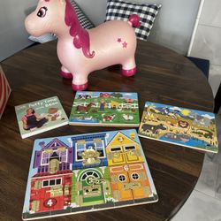 Kids Puzzles And Bouncy Horse 