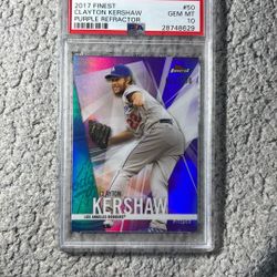 2017 Topps Clayton Kershaw Purple Refractor/250 PSA 10