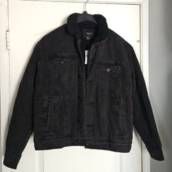 Men's Jacket Denim Sherpa XL Chamarra 