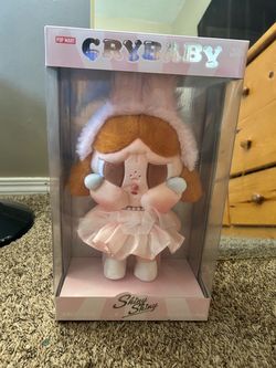 Popmart Crybaby Shiny Series Plush Doll Pink