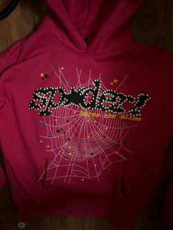 Pink sp5der hoodie