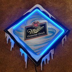 Vintage Miller Neon Mirror Sign