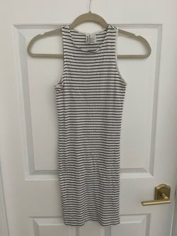H&M Divided Basic Striped Ribbed Bodycon Dress - Size XS (Excellent Condition)