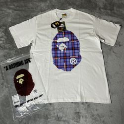 Ape Head logo Check Bape T-Shirt