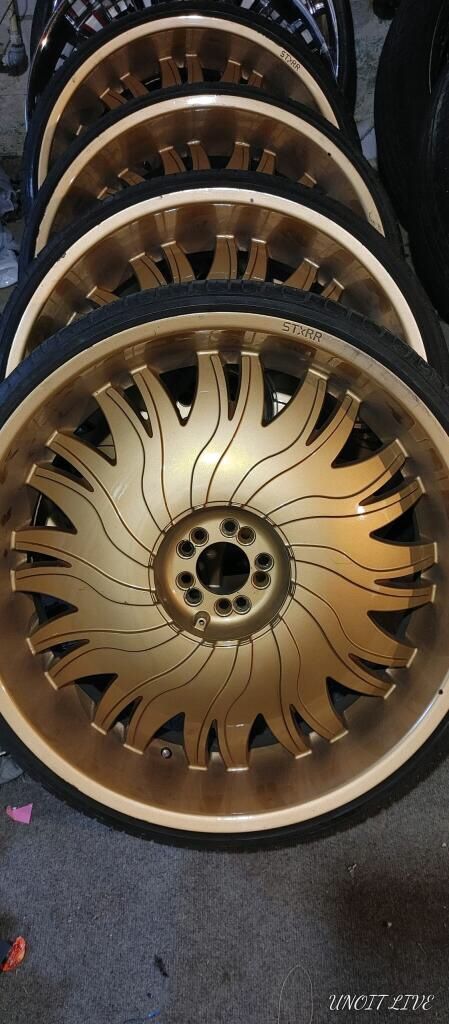 26” Starr Rims Five Lug Universal New Tires Center caps