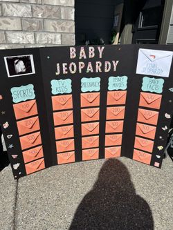 Baby Jeapardy Board For Baby Shower! 