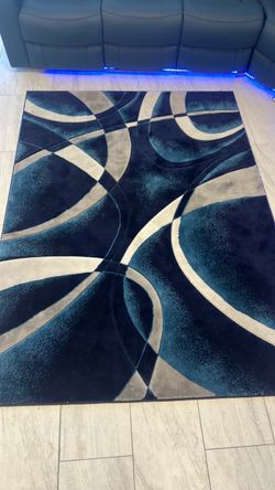 Large Area Rug with Abstract Swirl Pattern