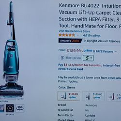 Vacuum Cleaner Kenmore Bu4022 Intuition Bagged Upright Vacuum Lift – Up Carpet Cleaner