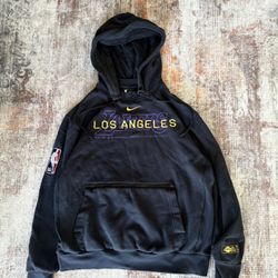 Los Angeles Lakers black Hoodie Sweatshirt Mens Medium Pullover NBA Vintage Nike