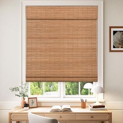 LazBlinds Cordless Blackout Roman Shades — 31x64 Papara Carbon
