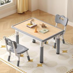 Childrens Table and Chair Set with 2 Seats