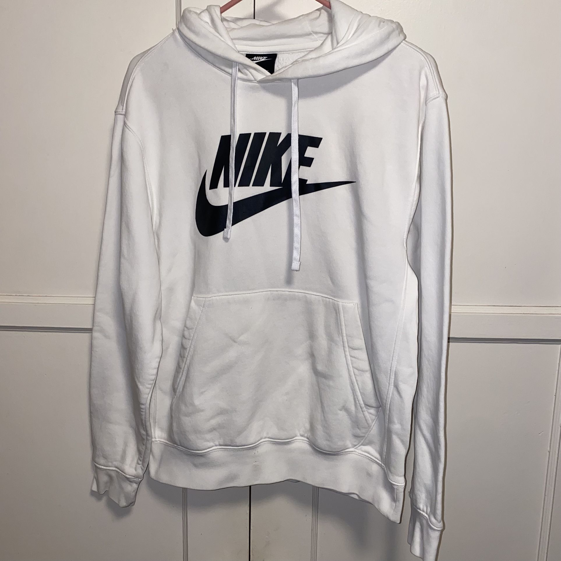 Nike Small White Sportswear Club Fleece Hoodie