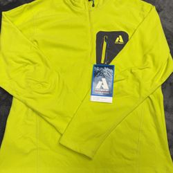 NEW Eddie Bauer First Ascent Yellow Alpine Aire 1/4 zip Fleece pullover in Men’s Large #outdoor