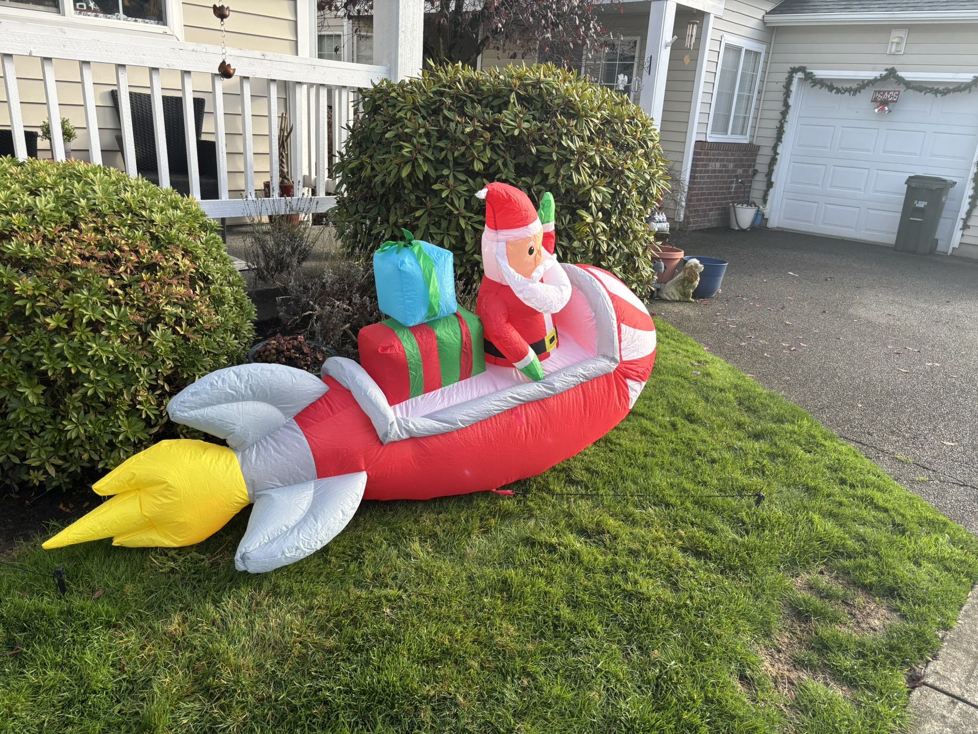 Santa Rocket Inflatable