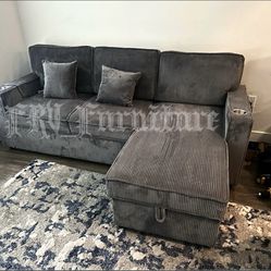 New Dark Gray Sofa 